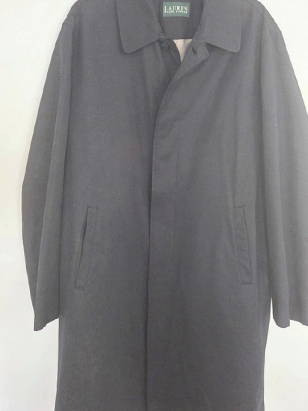 Ralph Lauren Men's Medium Classic Black Trench Houndstooth Lining Classic Vibe